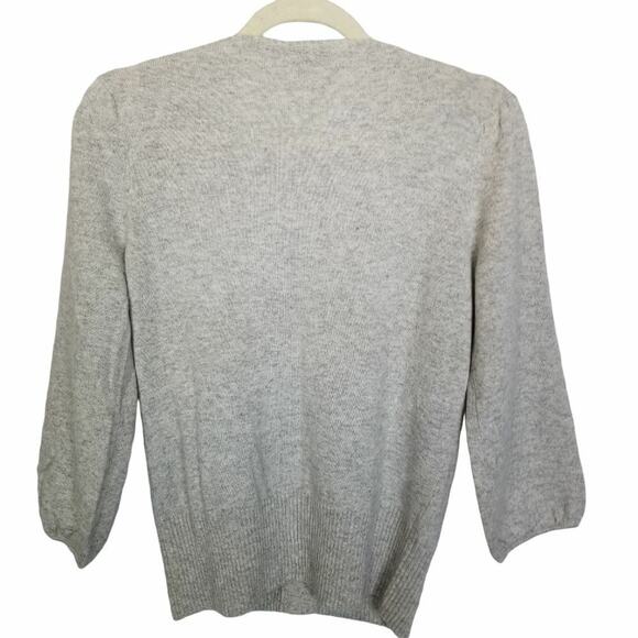 Vertical Design Womens Cashmere Sweater Cardigan Quiet Luxury Minimalist S Prep - Picture 7 of 7